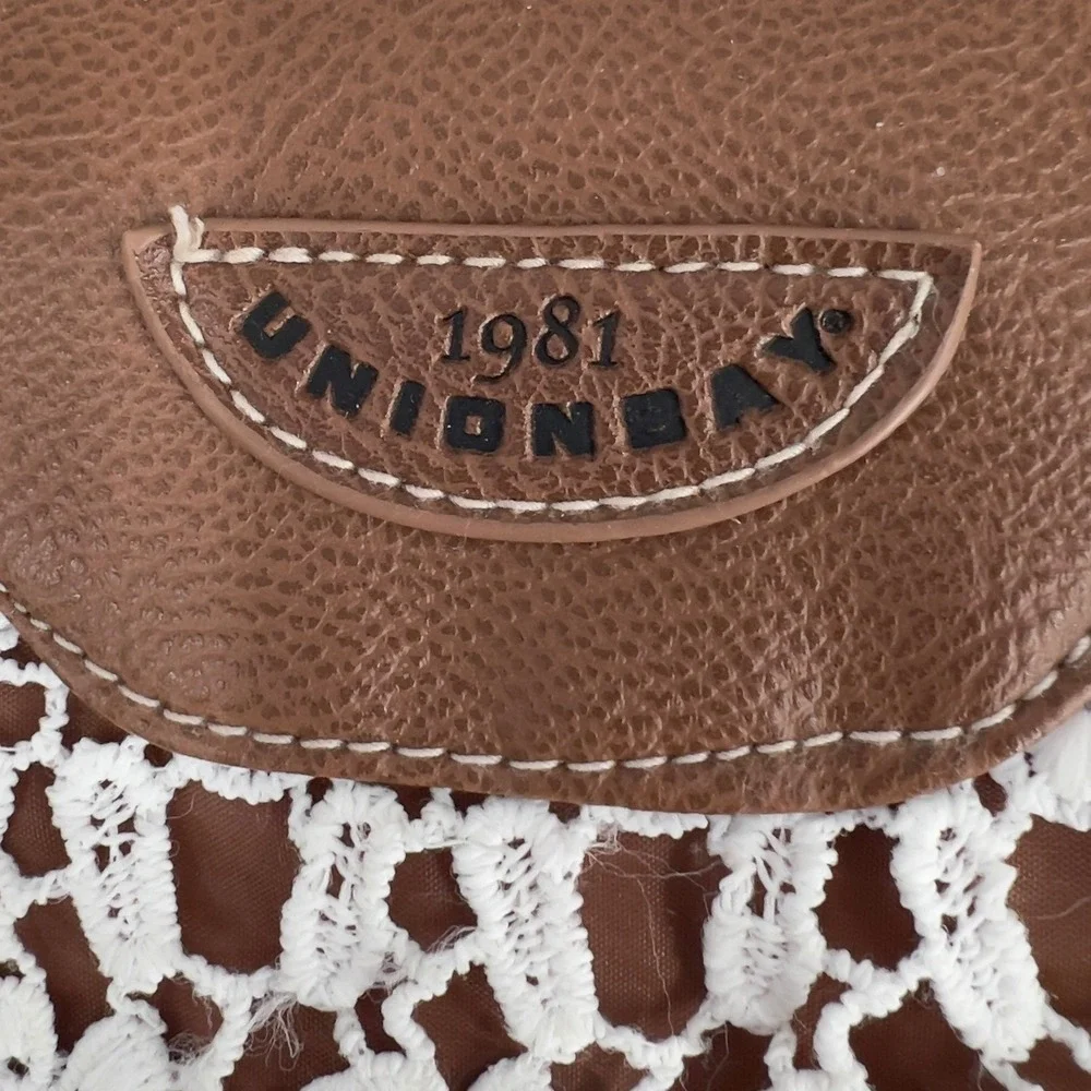 Vintage Unionbay Womens Backpack Brown Floral‎ Lace Cottagecore Coquette Boho